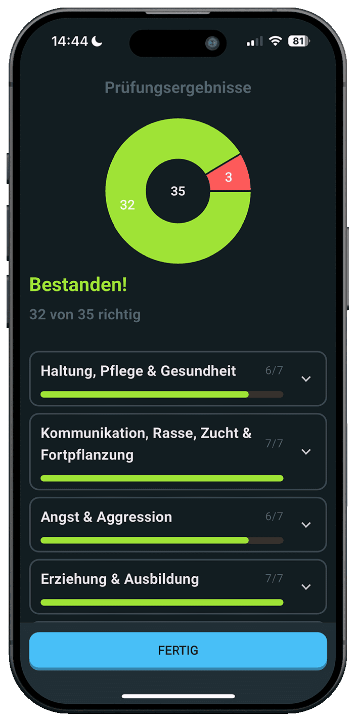 Hundeführerschein24 App – Prüfungssimulation